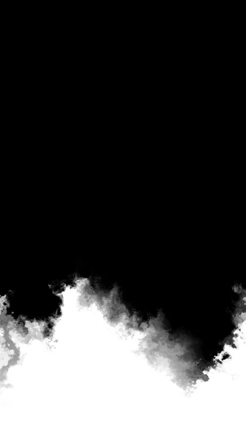 White black smoke border drifting ink clouds, rough grunge edges, dramatic contr Stock Footage 340468201