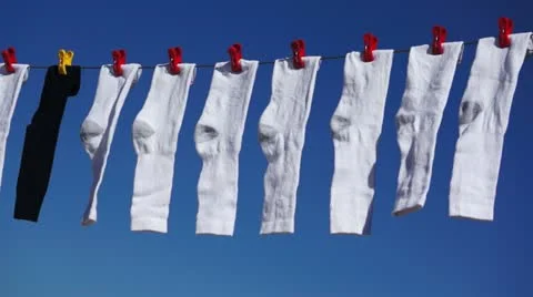 White Black Socks Dolly Stock Footage 20795092