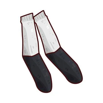 White black socks illustration Stock Illustration