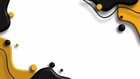 White black yellow abstract waves with circular elements 스톡 동영상 323154462