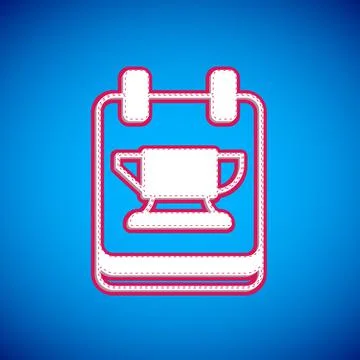 White Blacksmith anvil tool icon isolated on blue background. Metal forging Stock Illustration