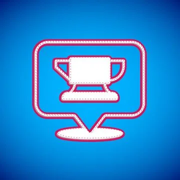 White Blacksmith anvil tool icon isolated on blue background. Metal forging.. Stock Illustration