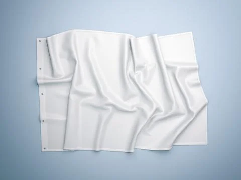 White blank banner. 3d rendering 库存插图