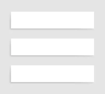 White blank banner for information, presentation and advertisement vector Stock Illustration