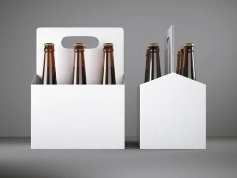 White blank beer packaging イラスト素材