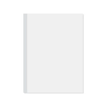 White blank book cover. Empty booklet front book cover Stockillustratie