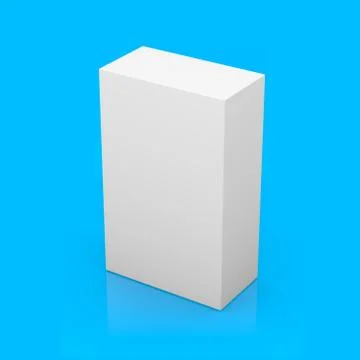 White blank box on blue Stock Illustration