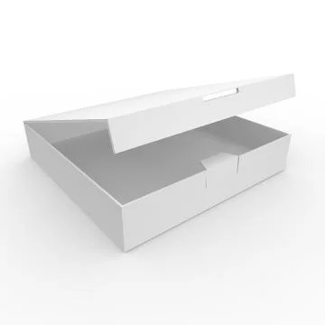 White blank box with clasp Stock Illustration