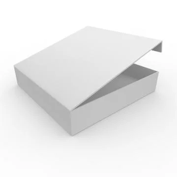 White blank box with clasp Stock Illustration