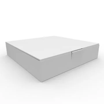 White blank box with clasp Stock Illustration