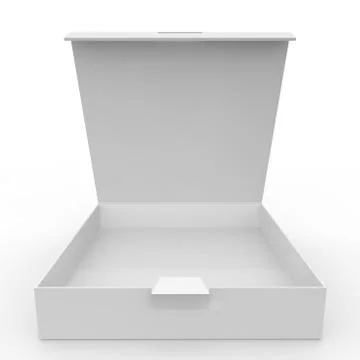 White blank box with clasp Stock Illustration