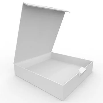 White blank box with clasp Stock Illustration