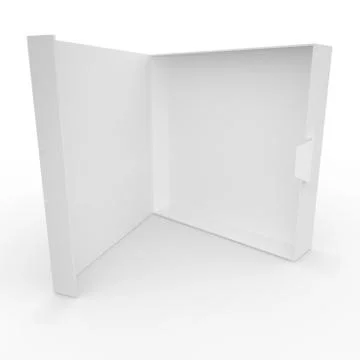 White blank box with clasp Stock Illustration