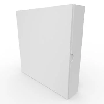 White blank box with clasp Stock Illustration