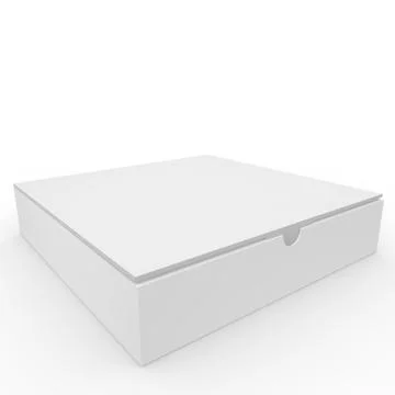 White blank box with clasp Stock Illustration