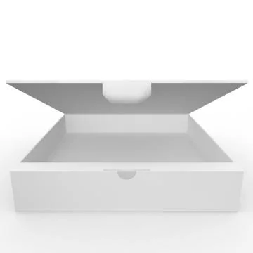 White blank box with clasp Stock Illustration