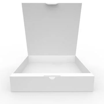 White blank box with clasp Stock Illustration