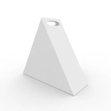 White blank box triangular shape Stock Illustration