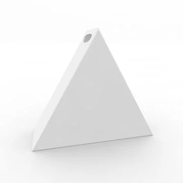 White blank box triangular shape Stock Illustration