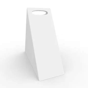 White blank box triangular shape Stock Illustration