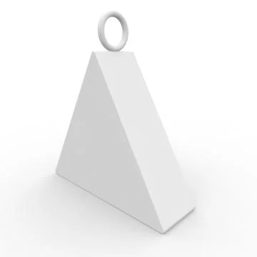 White blank box triangular shape Stock Illustration