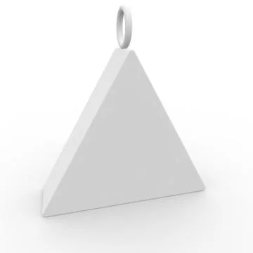 White blank box triangular shape Stock Illustration