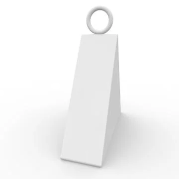 White blank box triangular shape Stock Illustration
