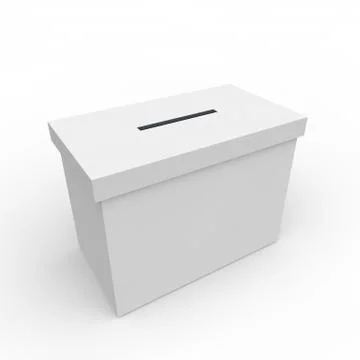 White blank box for voting Stock Illustration