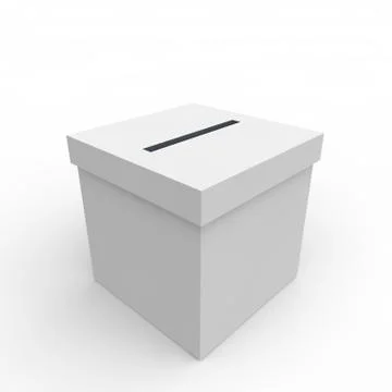 White blank box for voting Stock Illustration