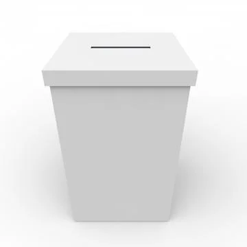 White blank box for voting Stock Illustration
