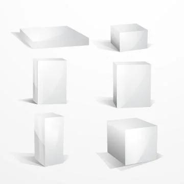 White blank boxes on white background 스톡 일러스트