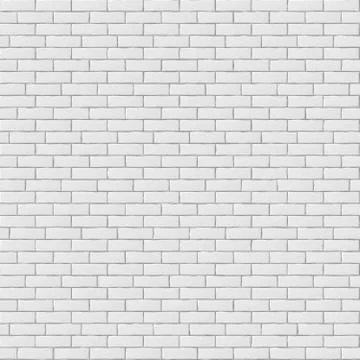 White blank brick wall seamless pattern texture Stock Illustration