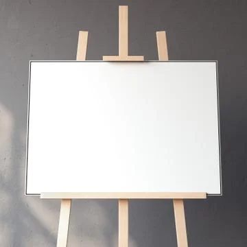 White blank canvas. 3d rendering Иллюстрация