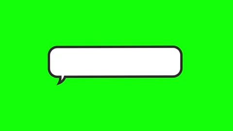White Blank Chat Message Animation Green Screen 4K Stock Footage 336413322