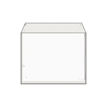 White blank cube template box object Stock Illustration