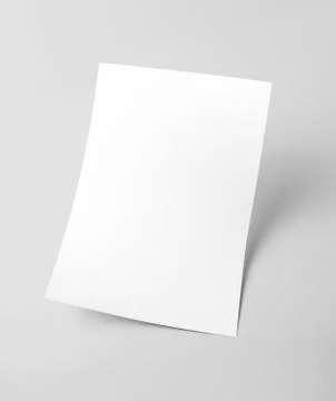 White blank document paper template with grey background Stock Illustration