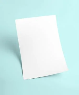 White blank document paper template with blue background Stock Illustration