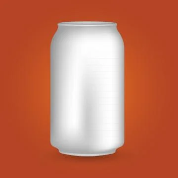 White Blank Drink Can.. Stock Illustration