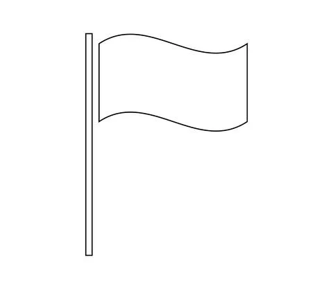 White blank flag Stock Illustration