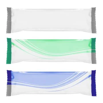 White blank foil packaging. ready for your design Stock Photos
