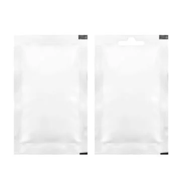 White Blank Foil Pouch Packaging For Salt, Sugar, Sachet, Seeds Stock Illustration