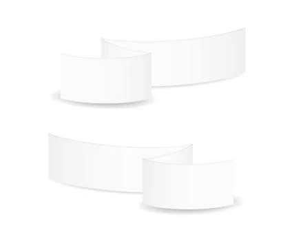 White blank folded paper Stock Illustration