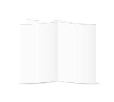 White blank folded paper Stock Illustration