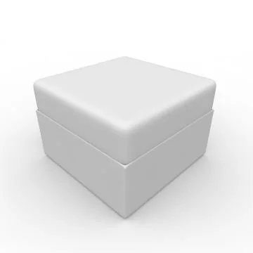 White blank gift box Stock Illustration