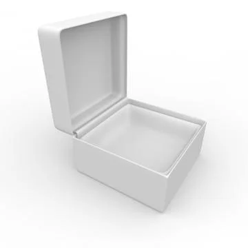 White blank gift box Stock Illustration