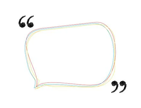 White blank hand drawn speech bubble, thinking balloon. Vector Illustration Stock Illustration