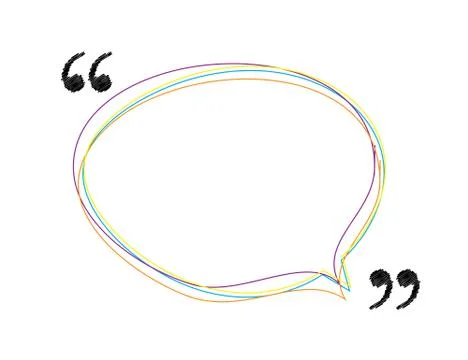 White blank hand drawn speech bubble, thinking balloon. Vector Illustration Stock Illustration