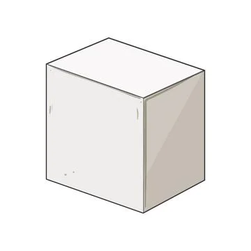 White blank isometric box template design element Stock Illustration
