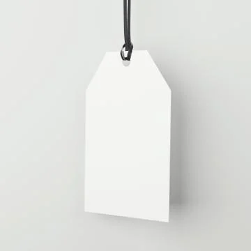 White blank label in bright studio. 3d rendering 库存插图