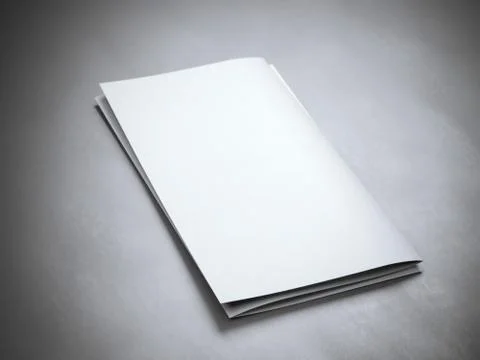White blank leaflet 库存插图